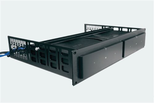 Middle Atlantic Custom Shelf for Rack-mountable Middle Atlantic Products 14D 6 5U Rack Height x 19 Rack Width 5RU Sonos Amps RSHA-SONOS-AMP6 Brushed Black Anodized Black Powder Coat